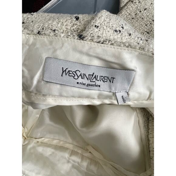 Yves Saint Laurent Women's Pants Size 36 Boucle Wool Blend Lined Made in Italy - Picture 4 of 8